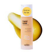 Stratia Lipid Gold front packaging showing jar and label, conveys clean formulation benefits