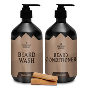 Striking Viking front packaging showing set bottles and sandalwood scent benefit