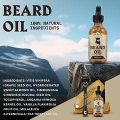 Striking Viking ingredient bottles with argan and jojoba highlighting natural nourishment