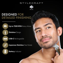STYLECRAFT Ace Japanese stainless-steel blade close-up for precise cutting