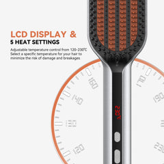 StyleFi LCD display temperature readout visible for precise heat control benefit