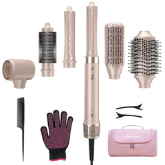 StyleVibe Mythsight front view showing compact multi-styler and attachments for travel-friendly versatility