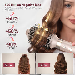 StyleVibe Mythsight thermal round brush showing barrel for tension and voluminous shaping