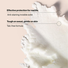 Close-up of Suave stick surface texture demonstrating smooth, quick-dry glide for comfort