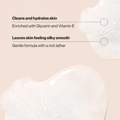 suave dispensing creamy foam from bottle for gentle cleansing