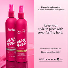 Suave unscented bottle close-up label for sensitive users benefit