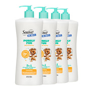 Suave front packaging showing oat and honey for gentle cleansing