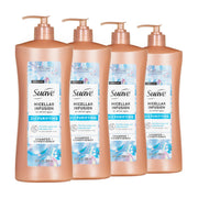 suave front pump bottle showing label and pump for easy dispensing