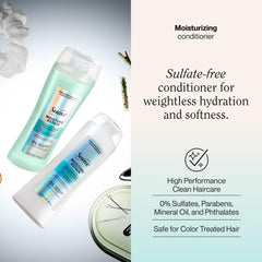 Suave conditioner back label with ingredients and usage directions benefit