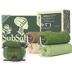 SubSahara front packaging showing four-net set and pouch, highlights convenience