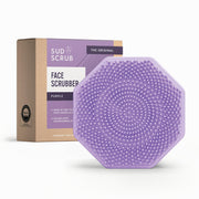Sud Scrub front view showing purple scrubber and hygienic design benefits