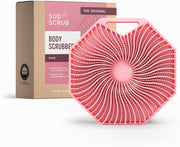 Sud Scrub front view pink showing compact ergonomic shape and benefit of easy handling