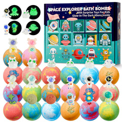 SudsyRoar front packaging showing colorful galaxy bath bombs and toys