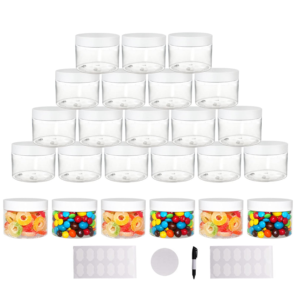 suituts front pack showing 24 clear jars and lids, easy inventory
