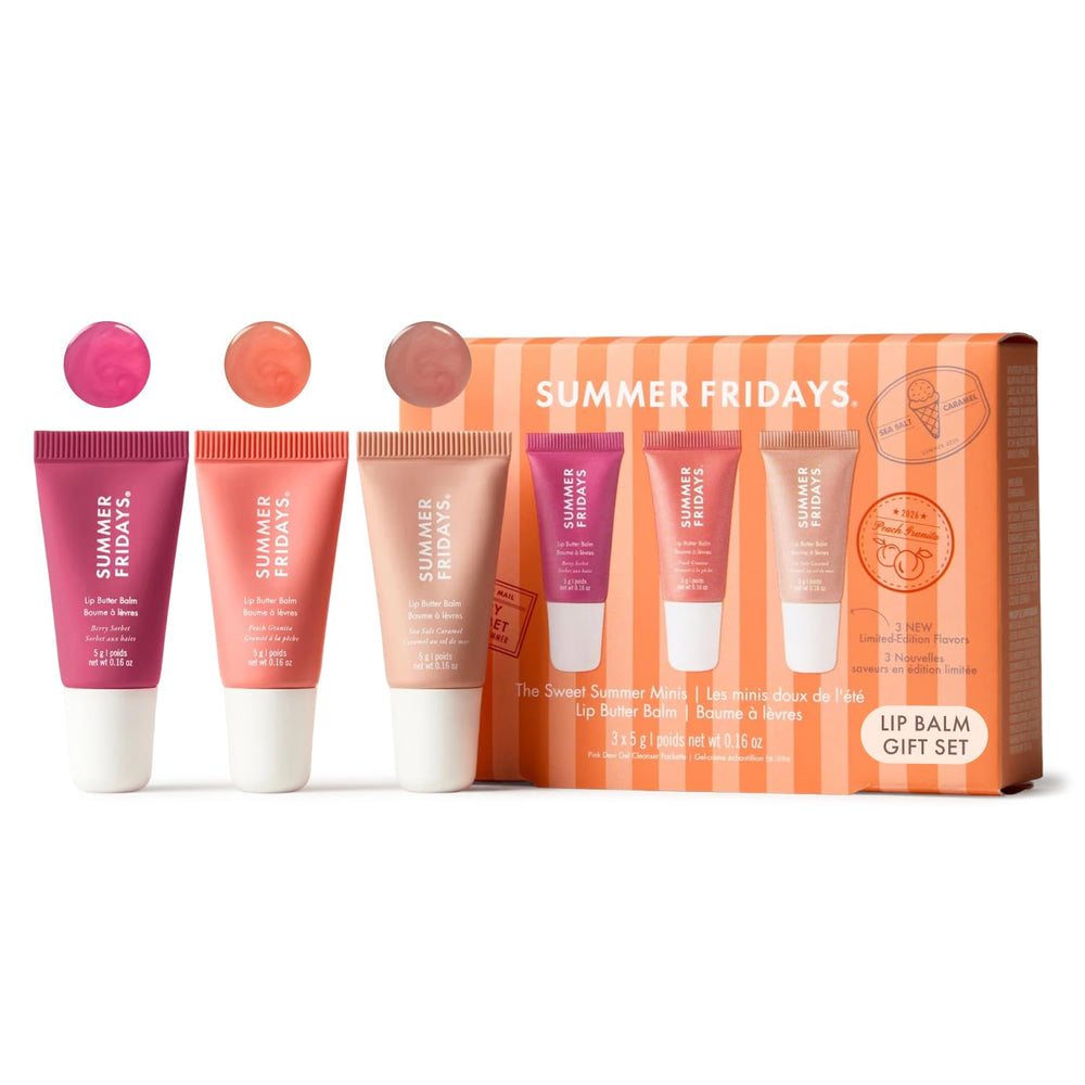 Summer Fridays front packaging showing trio and seasonal design for gifting
