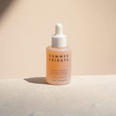 Summer Fridays dropper pouring oil showing lightweight texture and easy dosing benefit