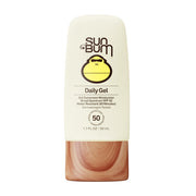 Sun Bum clear gel front packaging showing travel-sized SPF 50 protection