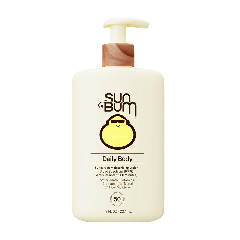 Sun Bum front packaging showing SPF 50 and vitamin E benefits