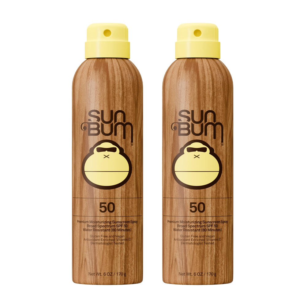 Sun Bum front packaging showing SPF 50 spray for quick protection