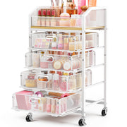 SUNALLY front view of cart showing drawers and compact footprint for organized storage