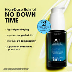 Sunday Riley A+ serum texture drop demonstrating smooth consistency and concentrated delivery benefit