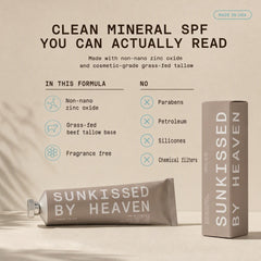 Sunkissed By Heaven refined grass-fed tallow pour emphasizing hydrating lipids