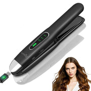 SUNMAY front view of cordless flat iron showing compact design and benefit portability