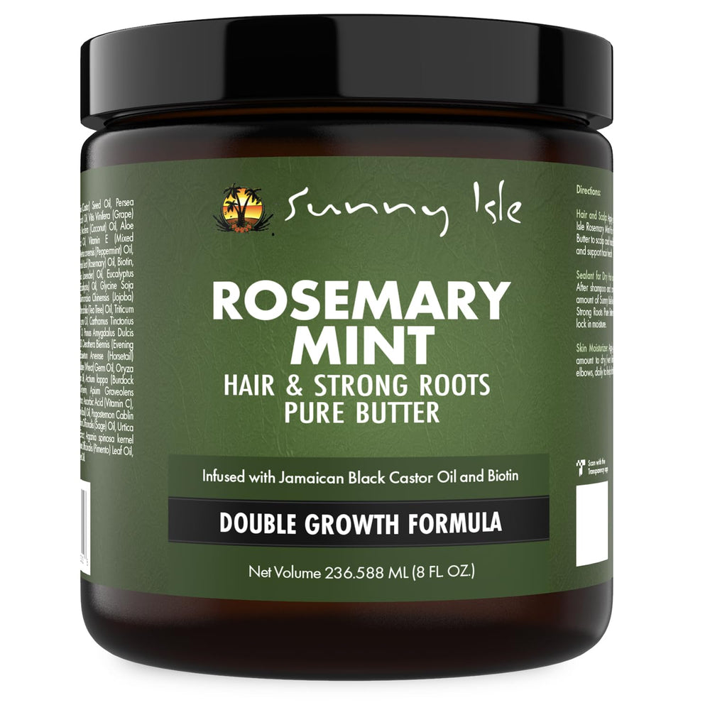 Sunny Isle front jar view showing product benefits and scent