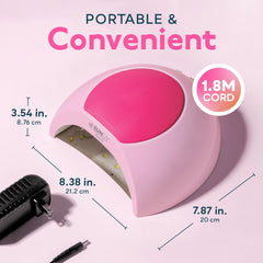 SUNUV SUN2C Pink curing a hand, demonstrating auto sensor and hands-free operation