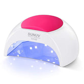 SUNUV SUN2C rose front view showing compact lamp and neat finish for easy storage