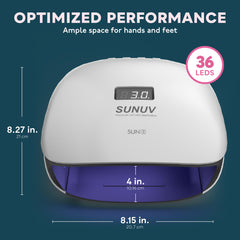 SUNUV SUN4 curing a hand to demonstrate automatic sensor and hands-free use