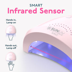 SUNUV SUNone demonstrating a hand curing session for efficient salon workflow