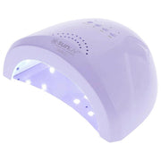 SUNUV SUNONE purple front view showing compact salon-grade lamp and efficient curing