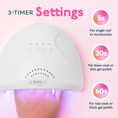 SUNUV with removable base detached for toenail access and easier cleaning
