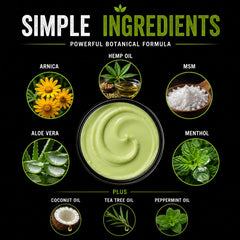 Open jar of Super Natural Goods cream revealing smooth consistency for targeted use