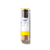 Supergoop! compact front view showing deep shade and travel-ready protection