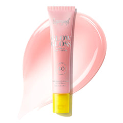 Supergoop! front tube shows compact travel-friendly SPF lip gloss