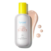 Supergoop! front packaging of Glowscreen Sunrise showing SPF 40 and soft-radiance benefit
