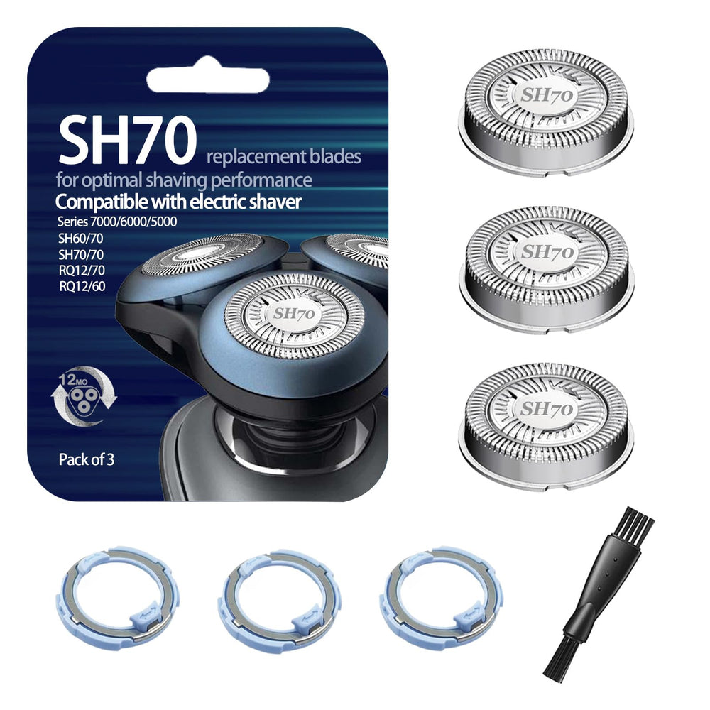 SUPERNB front packaging showing SH71 three‑pack and included brush for easy replacement