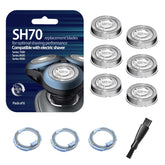 SUPERNB front view of SH71 six replacement cartridges showing compatibility and neat alignment