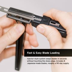 SUPPLY QuickLoad injector loading into razor head for fast changes