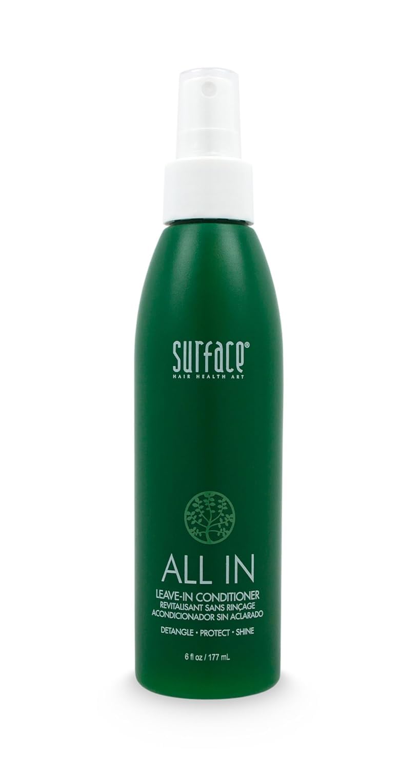 Surface bottle front view showing branding and lightweight leave-in benefits