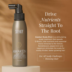 Surface close-up of elixir drop highlighting lightweight texture and easy absorption benefit
