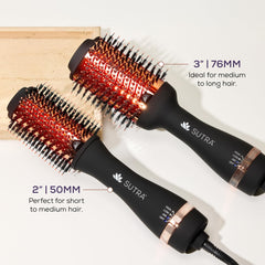 SUTRA nylon and boar bristles detail that detangles and boosts smooth shine