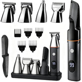 Suttik front view of full grooming kit showing all included tools for versatile trimming