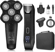 Suttik Manscape front view showing complete grooming kit and benefits of all-in-one convenience