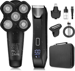 Suttik Manscape front view showing complete grooming kit and benefits of all-in-one convenience