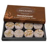 SWCANDY front packaging showing eight sandalwood steamers and clear benefit
