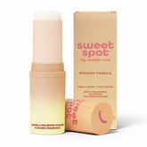 Sweetums front view of brown sugar vanilla stick showing compact packaging and portability