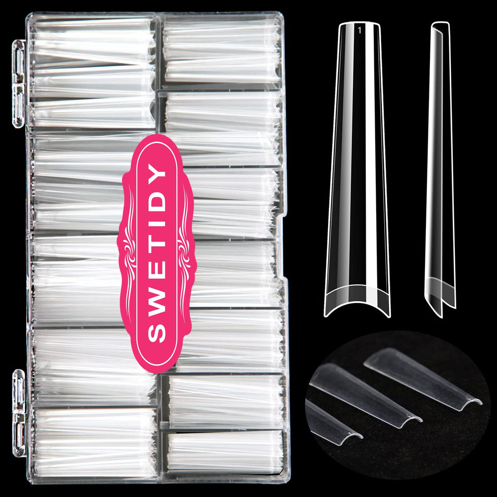SWETIDY front packaging showing 12-size tray and 420 tips for easy organization